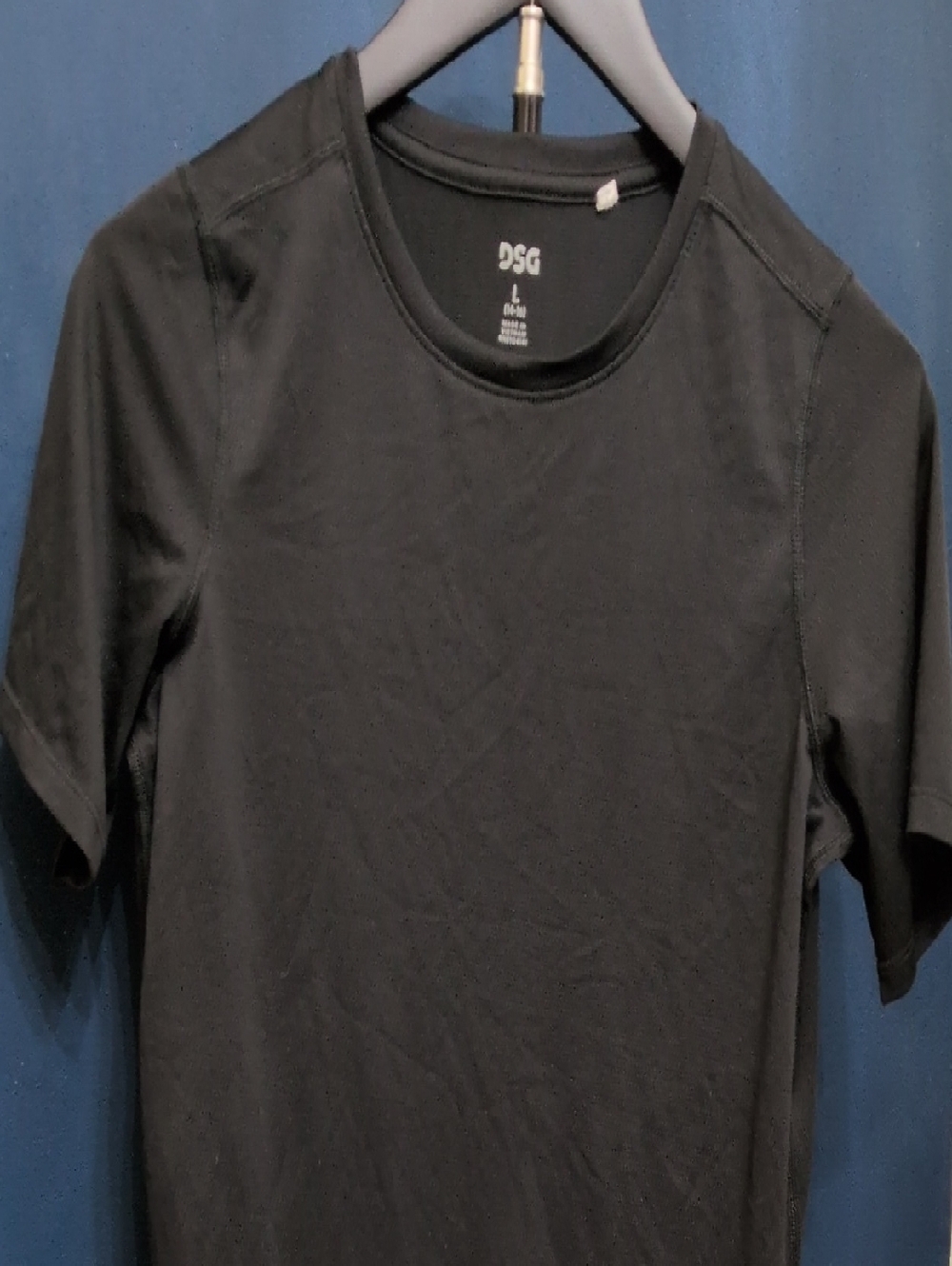 DSG Black Athletic Tee with Crew Neck